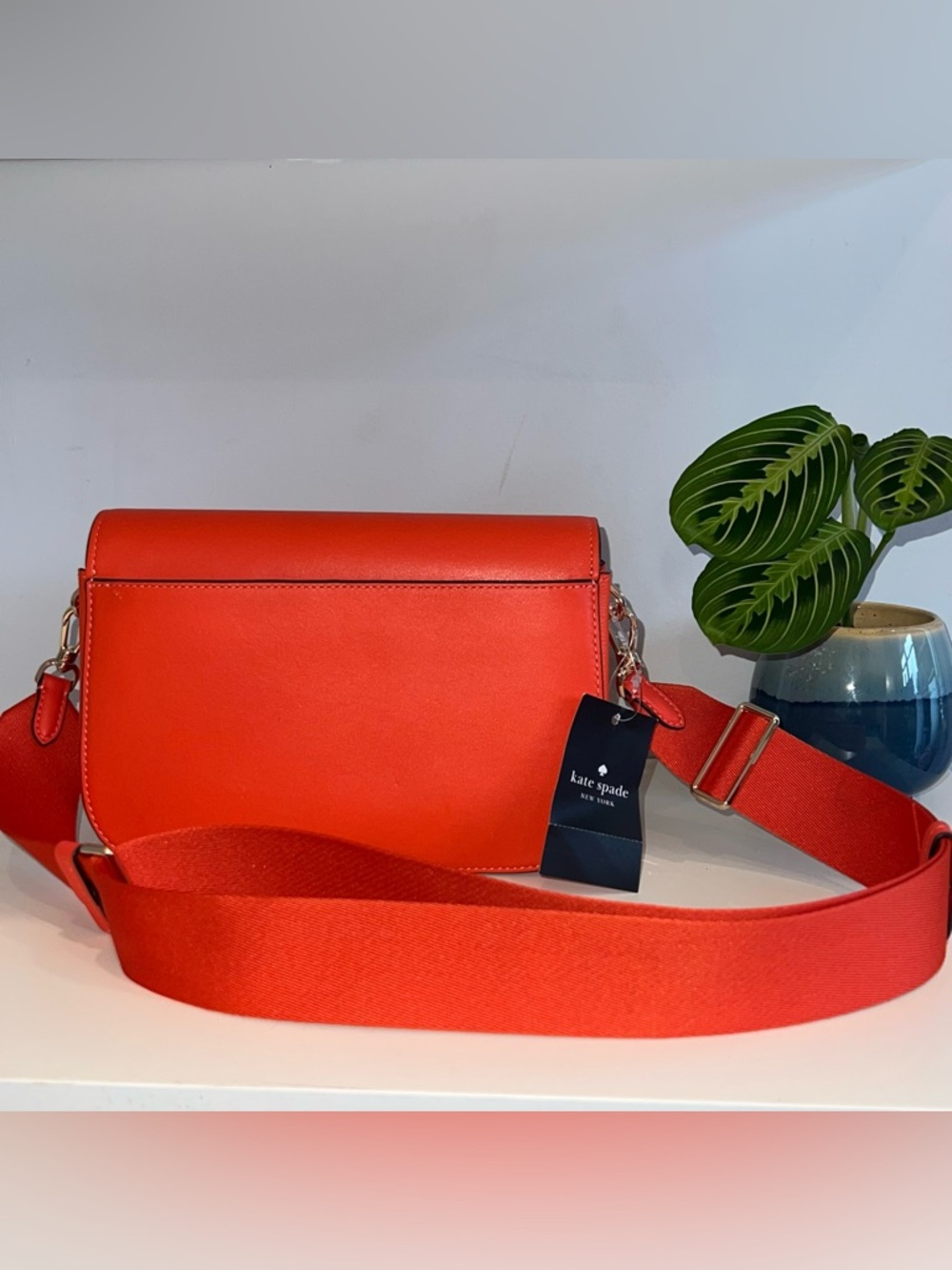 kate spade Buddie Smooth Leather Medium Satchel Magma Orange NWT - Picture 3 of 16
